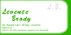 levente brody business card