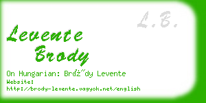 levente brody business card